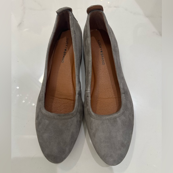Lucky Brand Shoes - Lucky Brand Gray Suede Flats Shoes Size 8 nwot